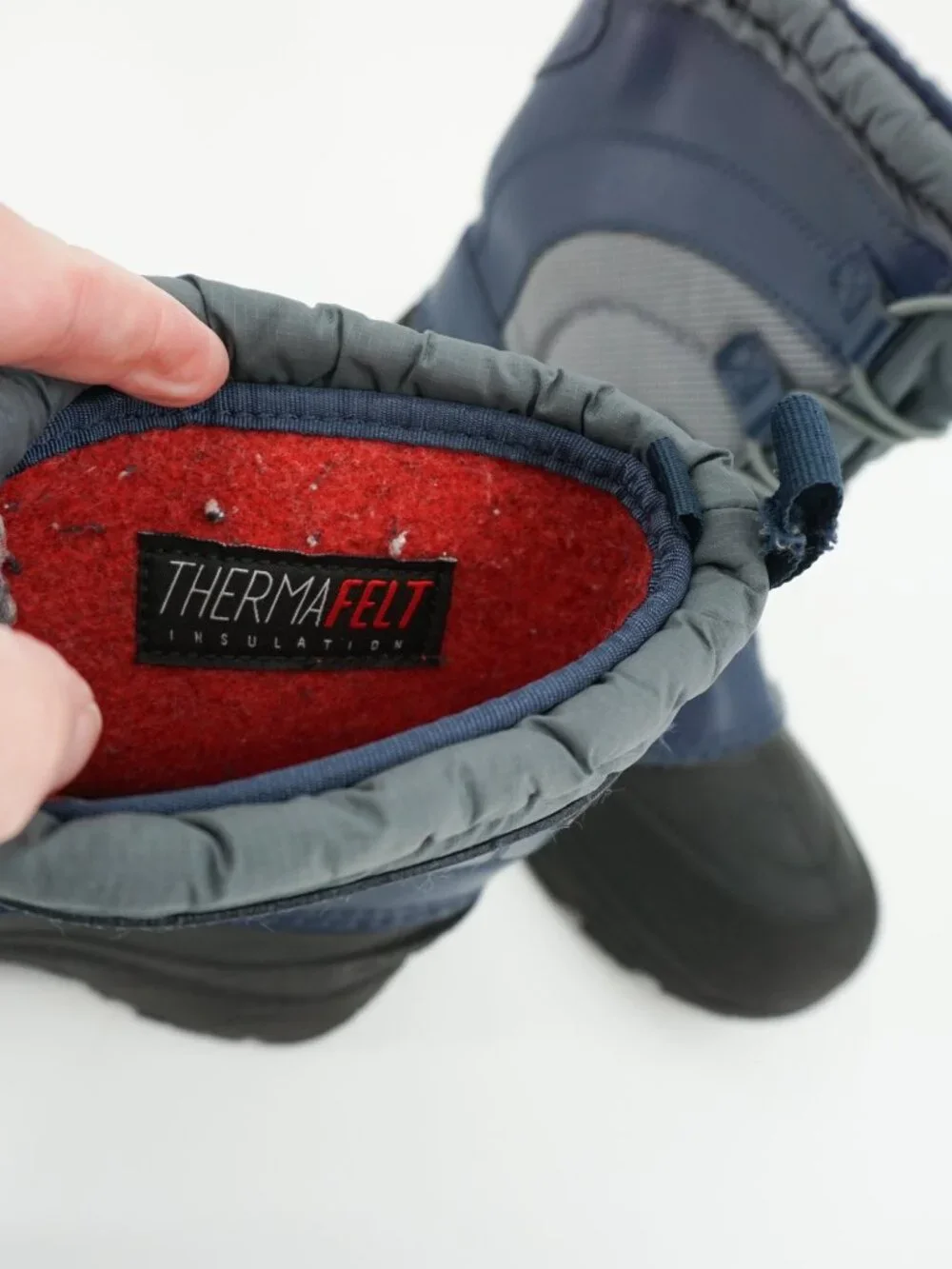 Share North Face Waterproof Snow Boots Boys Size 4 - Garcons Thermafelt Blue